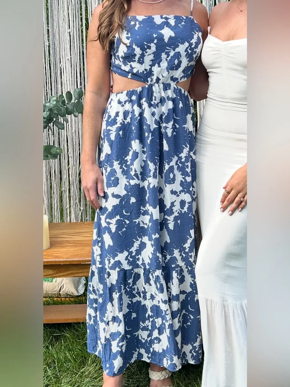Abercrombie Textured Crinkle Cutout Maxi